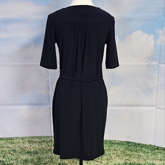 MSK | GOLD CHAIN EMBELLISHED HIGH ELBOW SLEEVE KNEE LENGTH DRESS - Picture 6 of 16